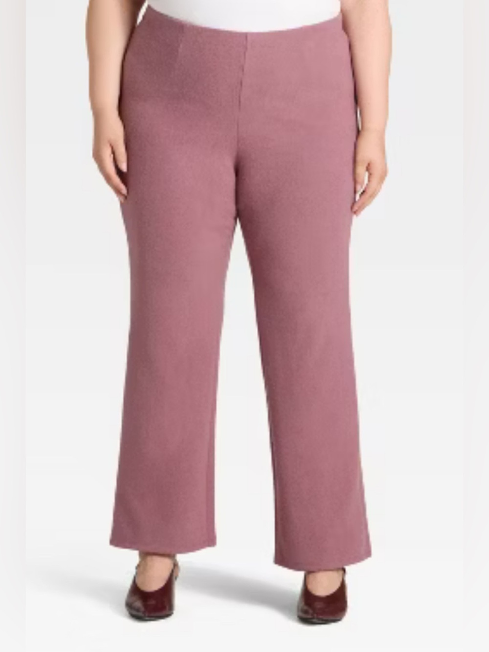 a new day Wide-Leg Knit Pants in Dusty Mauve